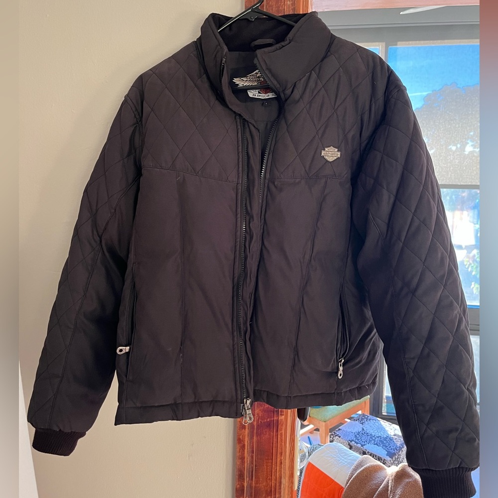 Harley Davidson women’s black puff jacket